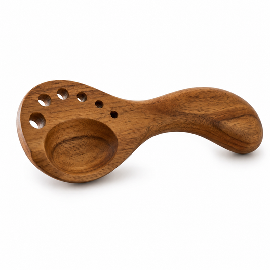 Yenzmamâ„¢ Herb Master Acacia Wood Herb Stripper, Leaf Slicer & Serving Scoop