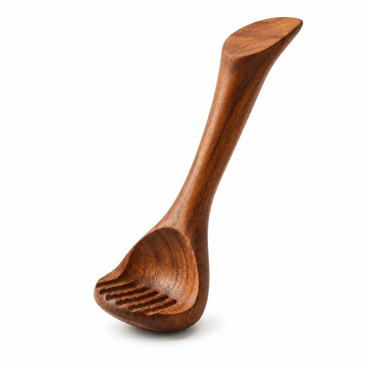 Yenzmam™ Natural Teak Wood Herb & Garlic Masher Spoon