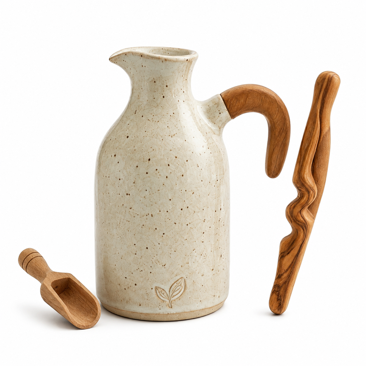 *Yenzmam™ Unique Ceramic Drizzler & Stirrer Set for Oils, Infusions & Everyday Flavoring*